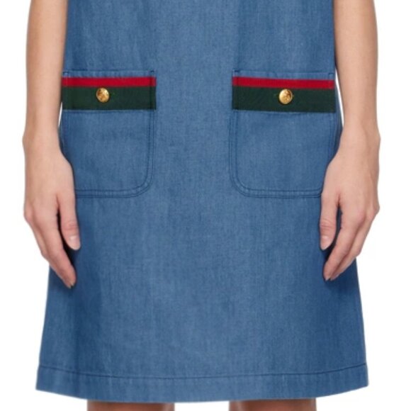 Gucci Denim Dress NWT Size 38 - Picture 3 of 6